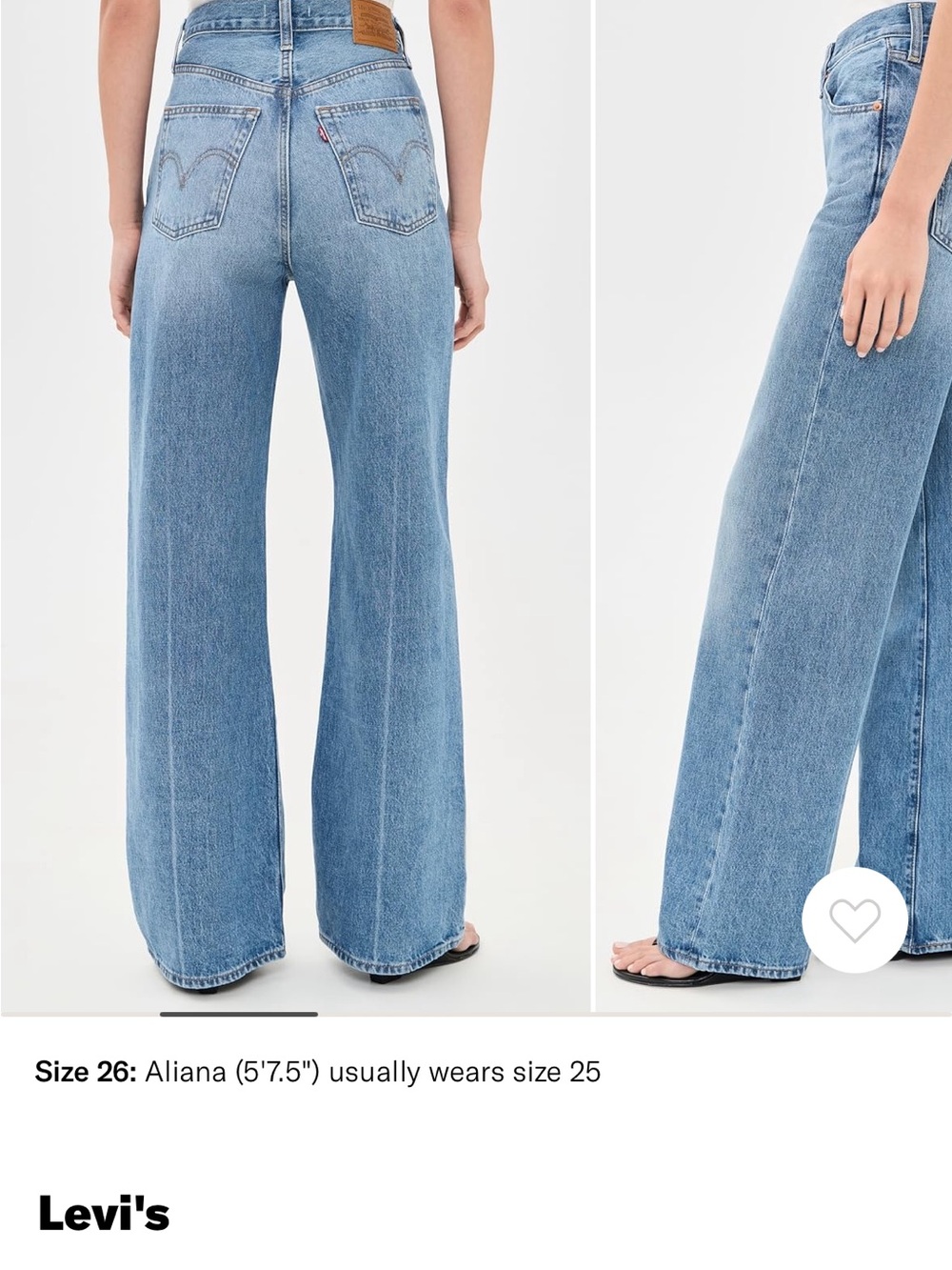 Levi's Women's Ribcage Wide Leg Jeans - Picture 3 of 4